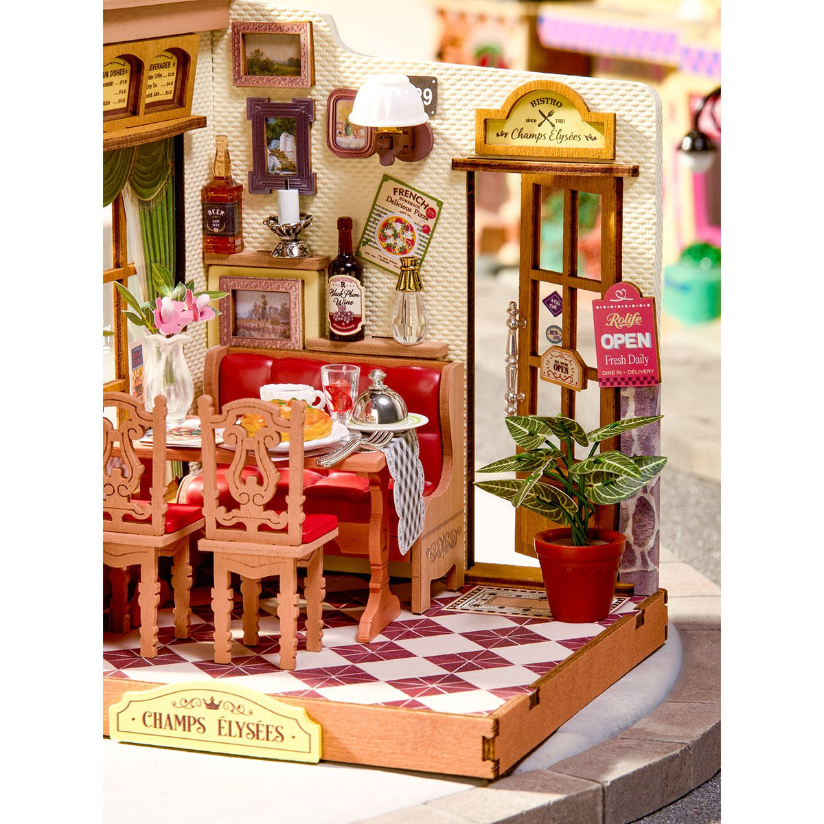 Rolife Champs-Élysées Bistro Miniaturhaus als Geschenk für Sammler und Paris-Fans