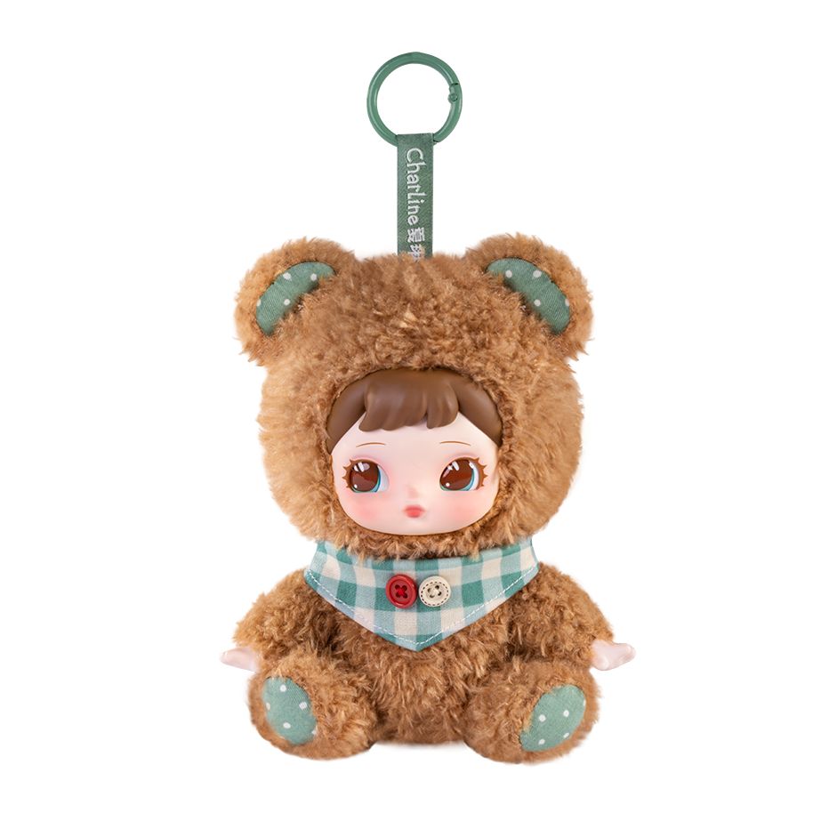 Lively Bear weiße Plüschfigur mit rosa Füßchen von Rolife