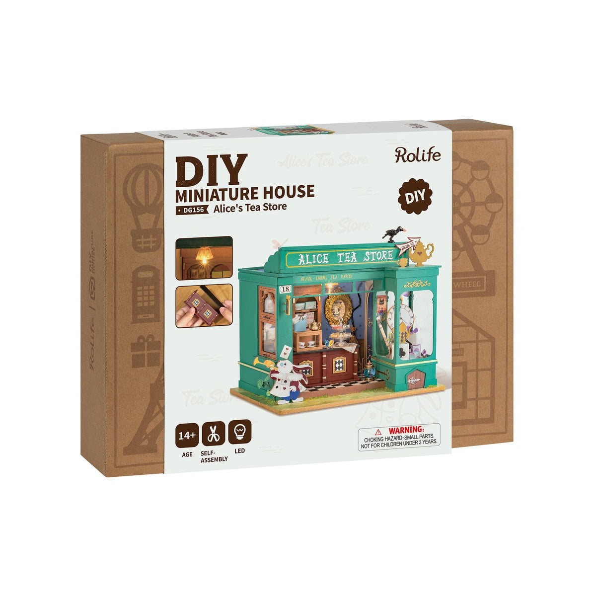 Rolife DIY Miniaturhaus Alice's Tea Store als Geschenk zum Geburtstag oder zu Weihnachten