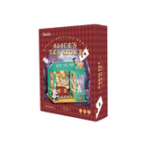 Rolife Teeladen Bausatz mit weißem Kaninchen und Spielkarten als Dekoration