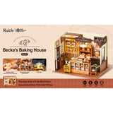 Miniaturhaus Bäckerei Becka's Baking House mit LED-Beleuchtung