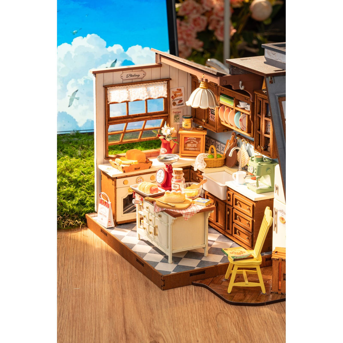 Rolife DIY Miniaturhaus für Erwachsene – Baking Kitchen im Maßstab 1:18
