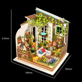 Miniatur Puppenhaus Rolife DG108 mit Bollerwagen, Waschbrett und griechischer Vase