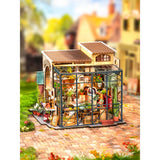 Emily's Flower Shop Miniaturhaus Blumenladen mit warmer LED-Beleuchtung