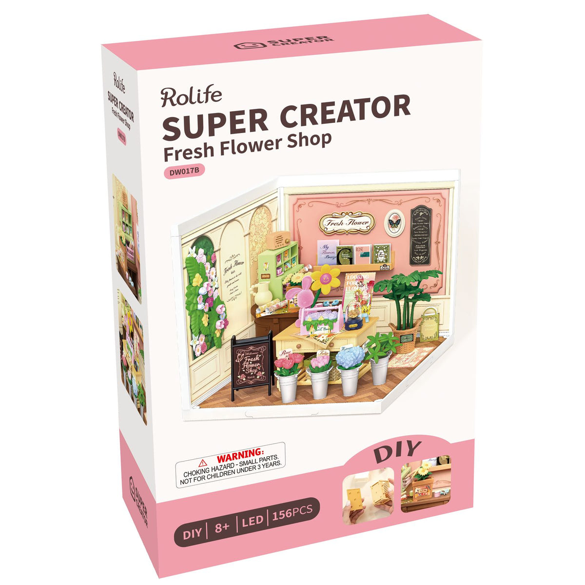 Rolife Superstore-Serie: Blumenladen DW017B kombinierbar mit weiteren Miniaturhäusern