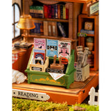 The Muse Bookshop Bauanleitung und Bauteile aus Holz und Papier