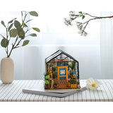 Größe des fertigen Rolife Miniaturhauses DG104-C: ca. 20 × 18 × 18 cm