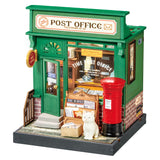 Rolife DIY Miniaturhaus Century Post Office DS037 – fertig aufgebautes englisches Postamt aus Holz