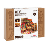 Rolife DIY Miniaturhaus Cheers Bar & Dining Seitenansicht mit Innenraum