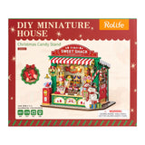 DIY Miniaturhaus für Erwachsene als Weihnachtsdeko auf dem Fensterbrett: Christmas Candy Stand