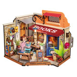 Rolife Corner Bookstore DG164 Miniatur-Buchhandlung mit LED-Beleuchtung im Vintage-Stil