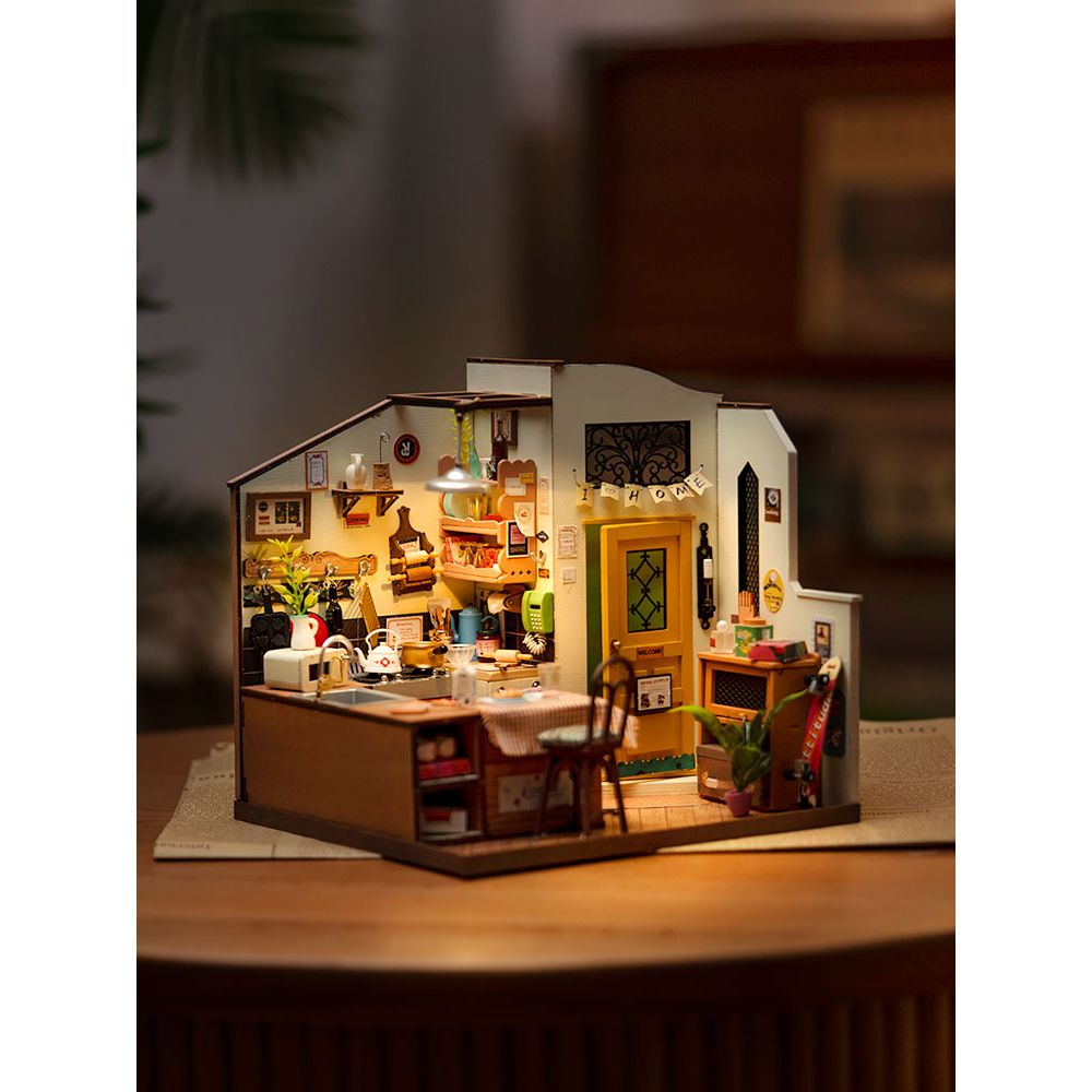 Holzbausatz für Erwachsene: Rolife Cozy Kitchen mit 196 Teilen