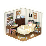 Stehlampe und Teppich im Rolife Miniaturhaus Cozy Living Lounge