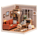 Cozy Living Lounge Miniaturhaus von Rolife, Gesamtansicht der Wohnstube