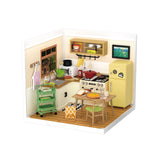 DIY Miniatur Kit Rolife Super Creator, Bücherregal und Schallplatten