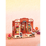 Rolife Whimsy Toy Shop Miniaturhaus mit rotem Gehweg und Spielzeug-Dekoration