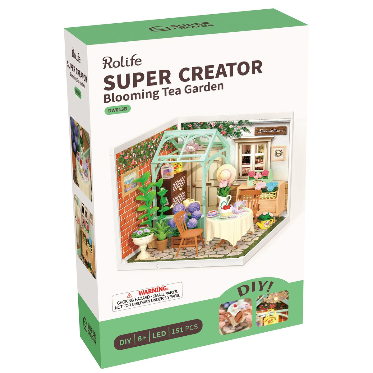 Rolife Super Creator Blooming Tea Garden Bausatz aus Kunststoff mit 151 Teilen