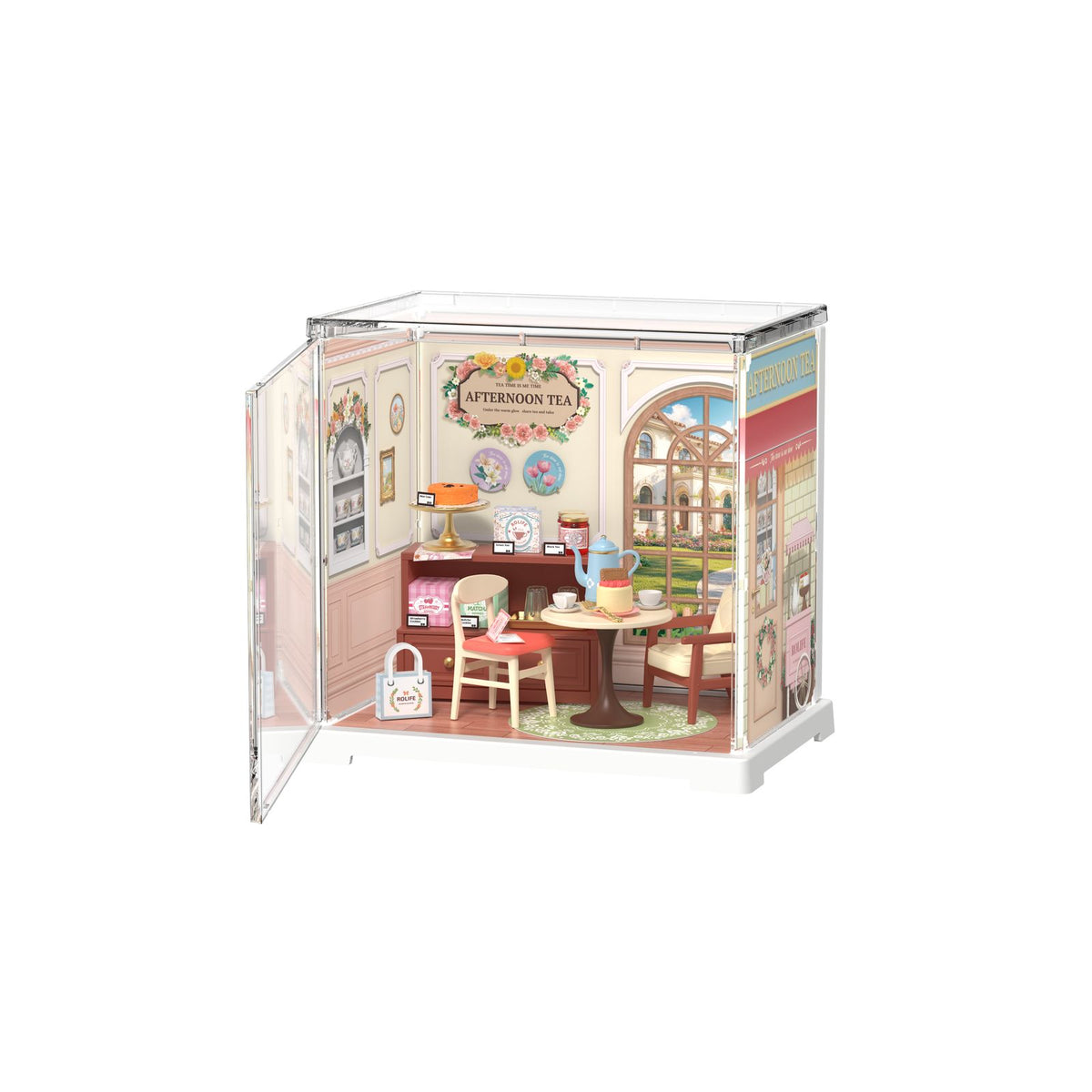 Rolife DIY Miniaturhaus Honey Tea Lounge DWS02B – Teesalon in Rosatönen