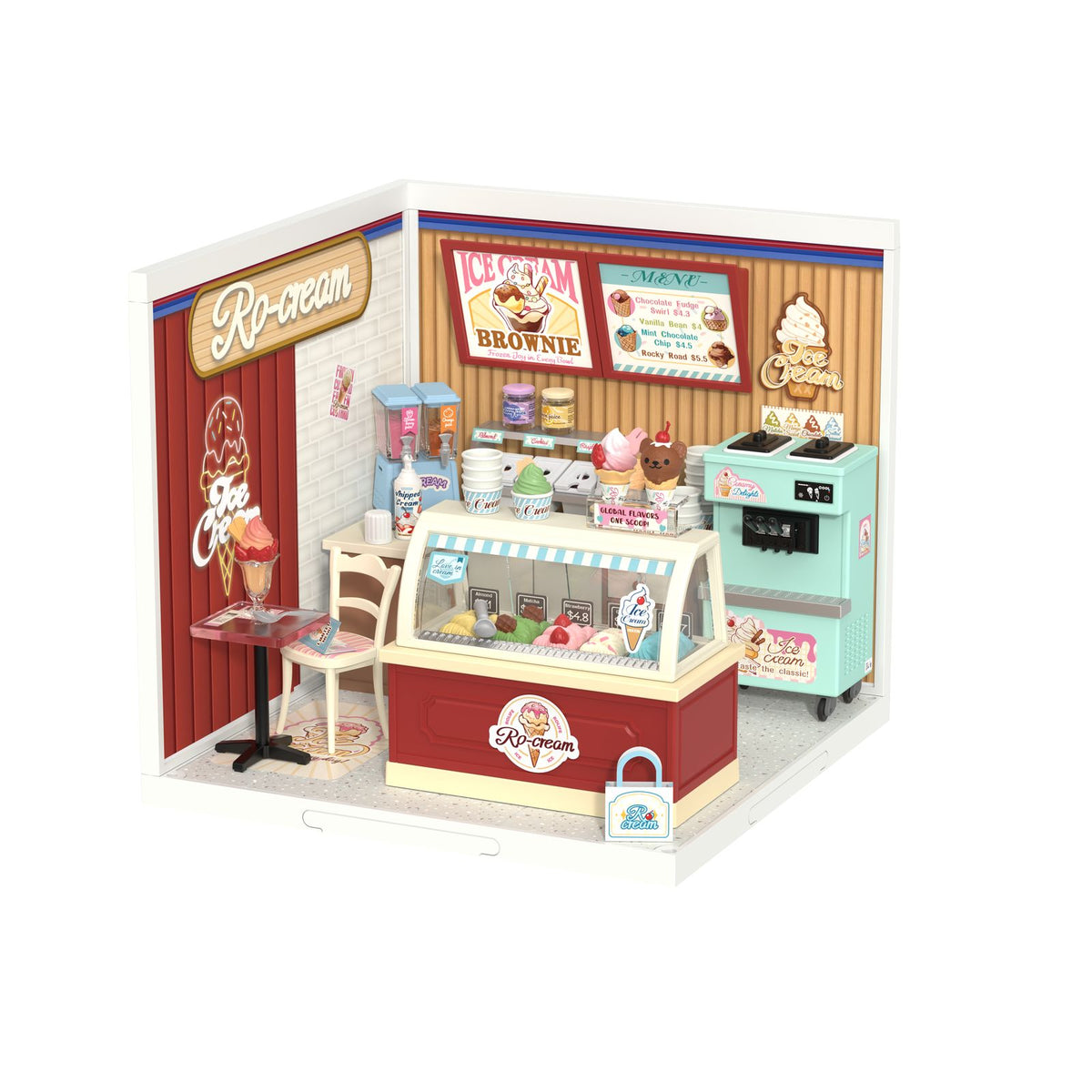 Rolife DIY Miniaturhaus Eisdiele Flavorful Ice Cream DW018B, fertig aufgebaut