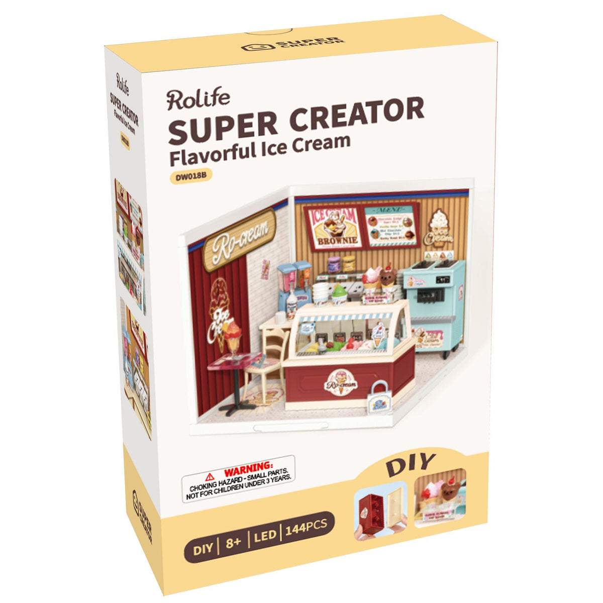 Rolife Eisdiele als Miniaturhaus Geschenk, kombinierbar mit der Superstore-Serie