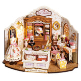 Rolife Elsa's Tailoring Miniaturhaus fertig aufgebaut mit LED-Beleuchtung
