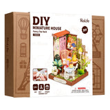 Rolife Fancy Tea Yard Miniaturhaus – Gebäck, Pralinen und Tee-Accessoires in Miniatur