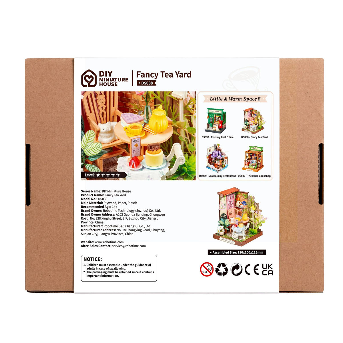 Miniaturhaus Geschenk: Fancy Tea Yard von Rolife als Deko für Regal und Schreibtisch
