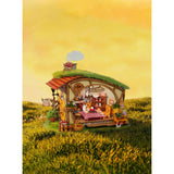 Moosdach mit kleinen Pilzen – Detailansicht Rolife Miniaturhaus Fluffy Grove