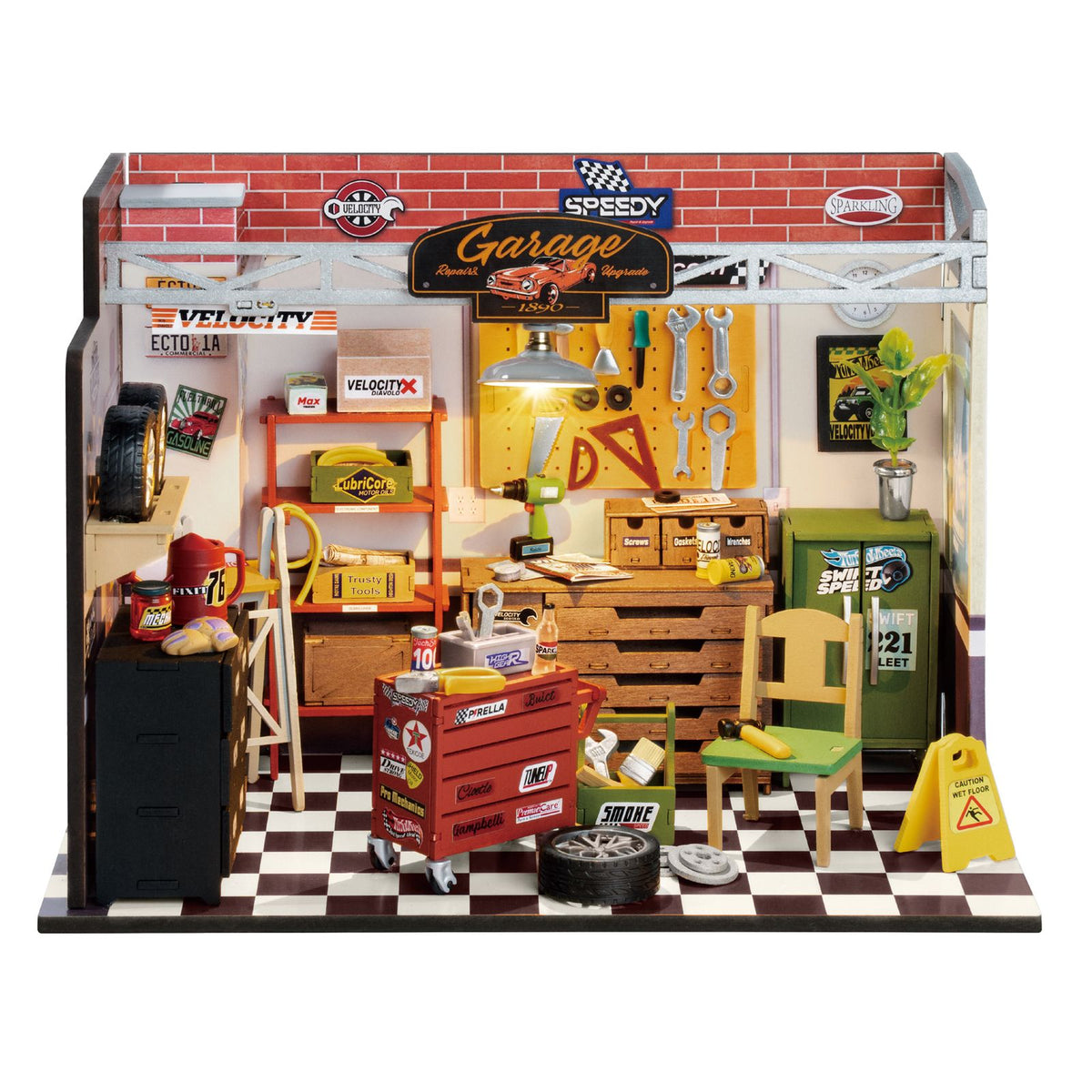 Rolife Garage Workshop DG165 Miniaturhaus Bausatz aus Holz Gesamtansicht