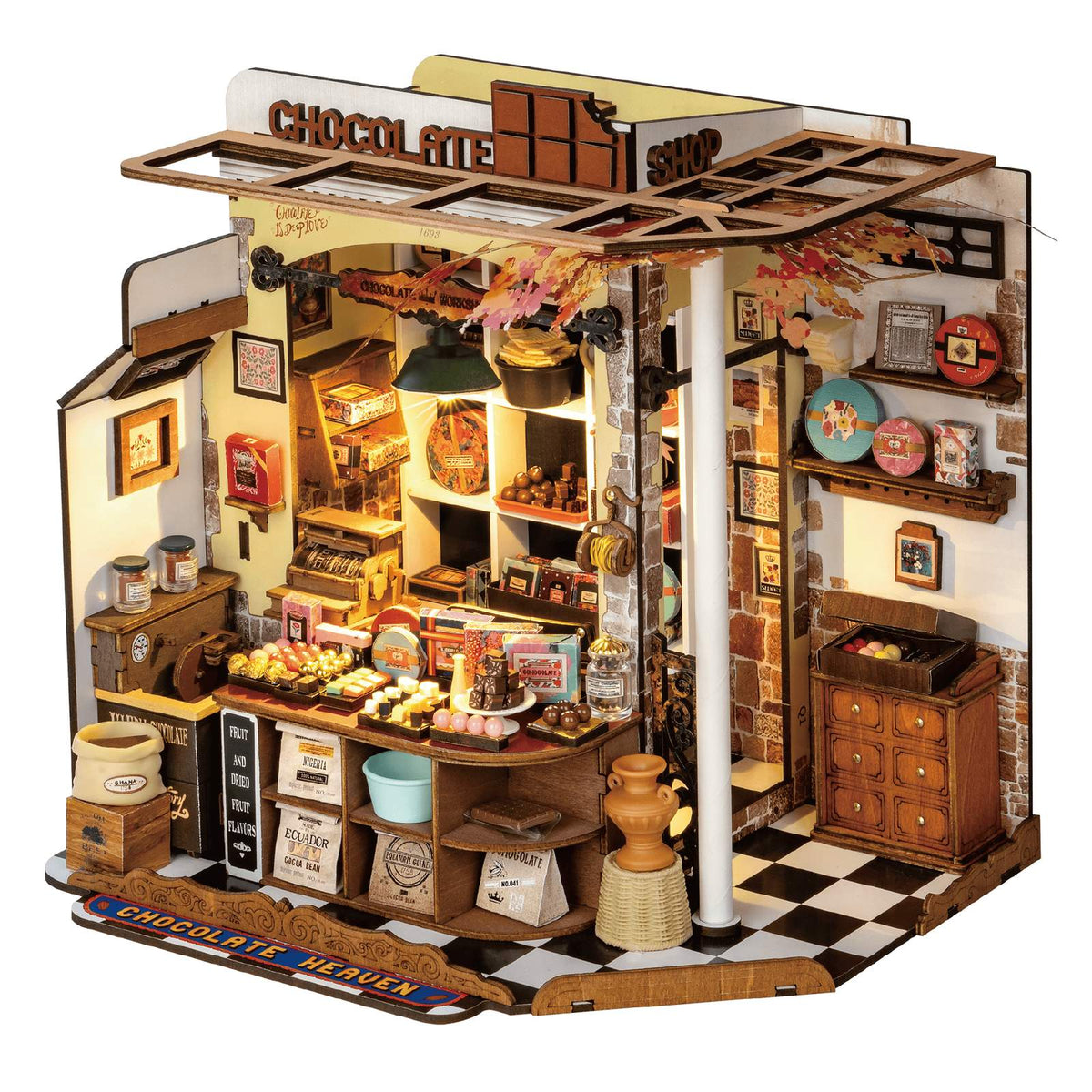 Rolife Henry's Chocolate Schokoladenladen Miniatur mit LED-Beleuchtung
