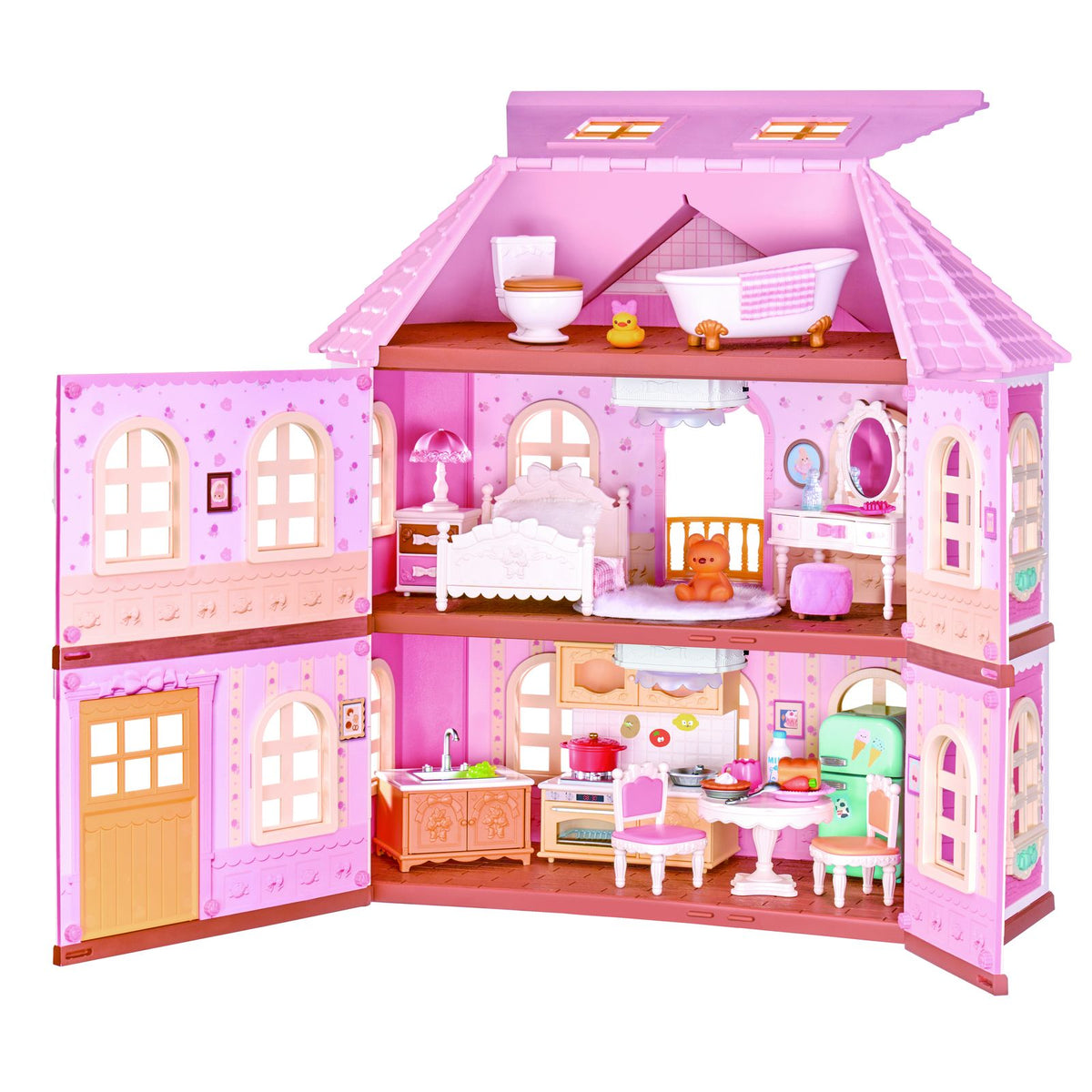 Rolife DIY Miniaturhaus Fairy Rose Cottage HH001 – fertig aufgebautes Puppenhaus