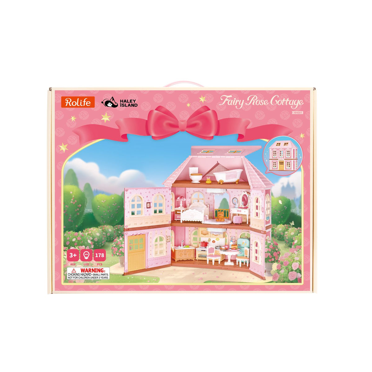 Rolife Miniaturhaus mit Küche, Ofen und Erdbeerkuchen im Detail