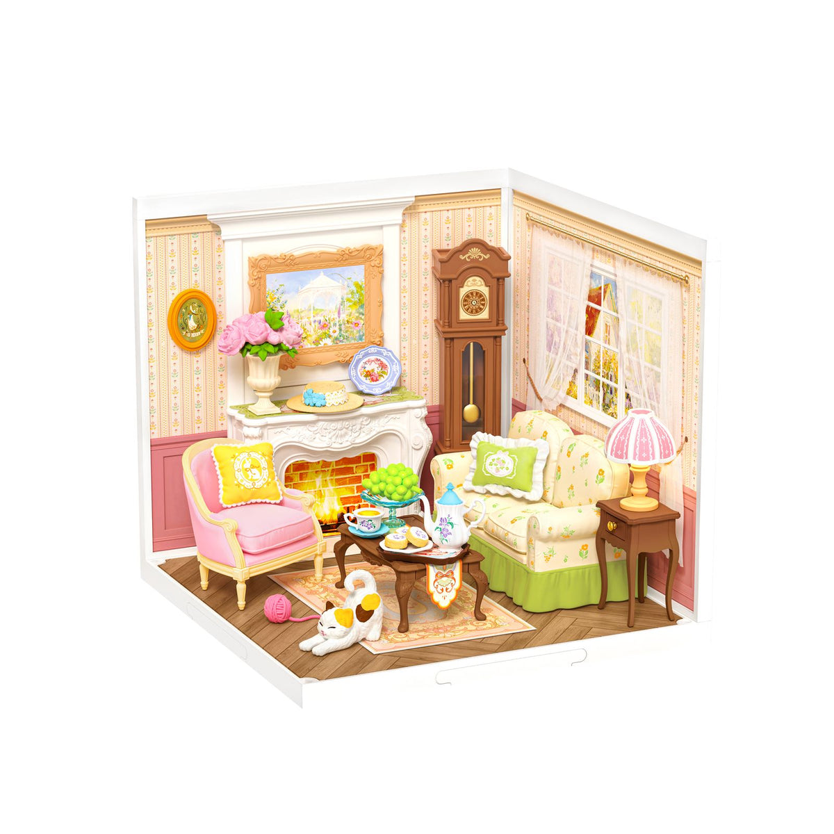 Rolife DIY Miniaturhaus Holiday Tea Time DW023 mit Kamin, Sofa und Sessel