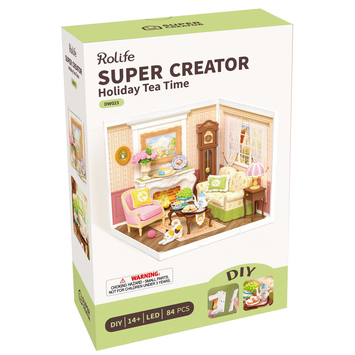 Miniaturhaus Holiday Tea Time stapelbar in der Rolife Super Creator Serie