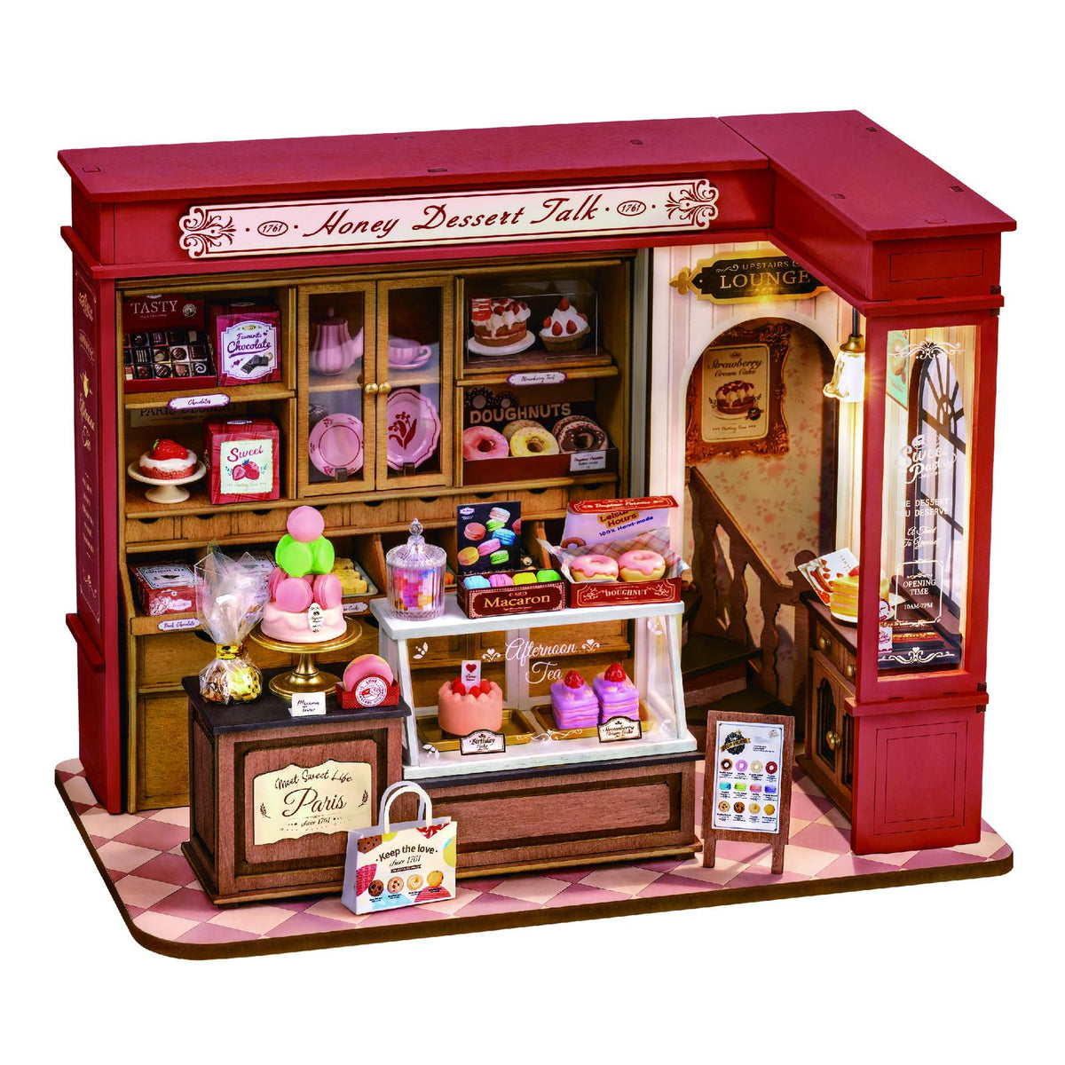 Rolife DIY Miniaturhaus Honey Dessert Talk DG168-B als fertige Vintage-Bäckerei