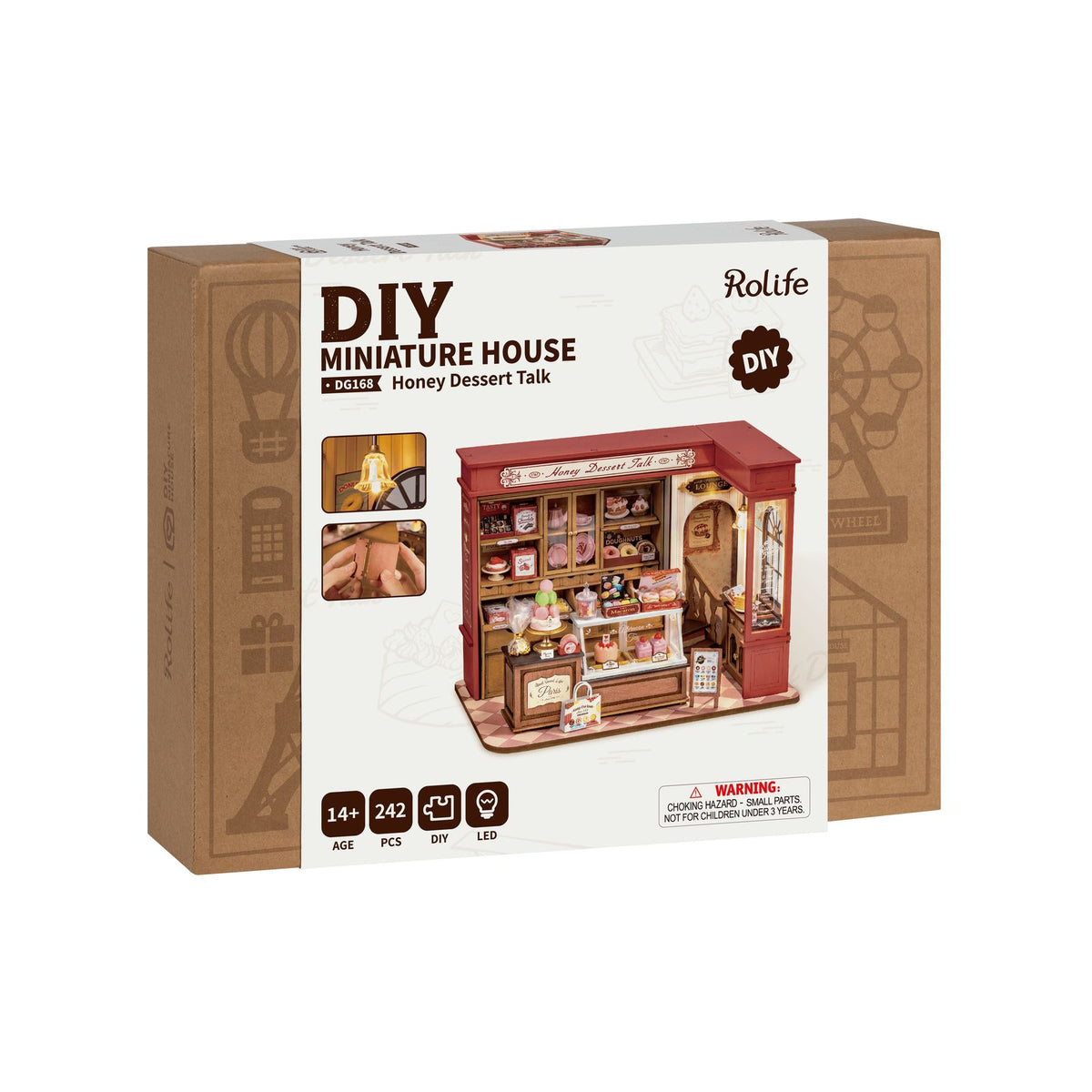 Lounge-Bereich der Dessert-Boutique, Rolife Miniaturhaus aus Holz