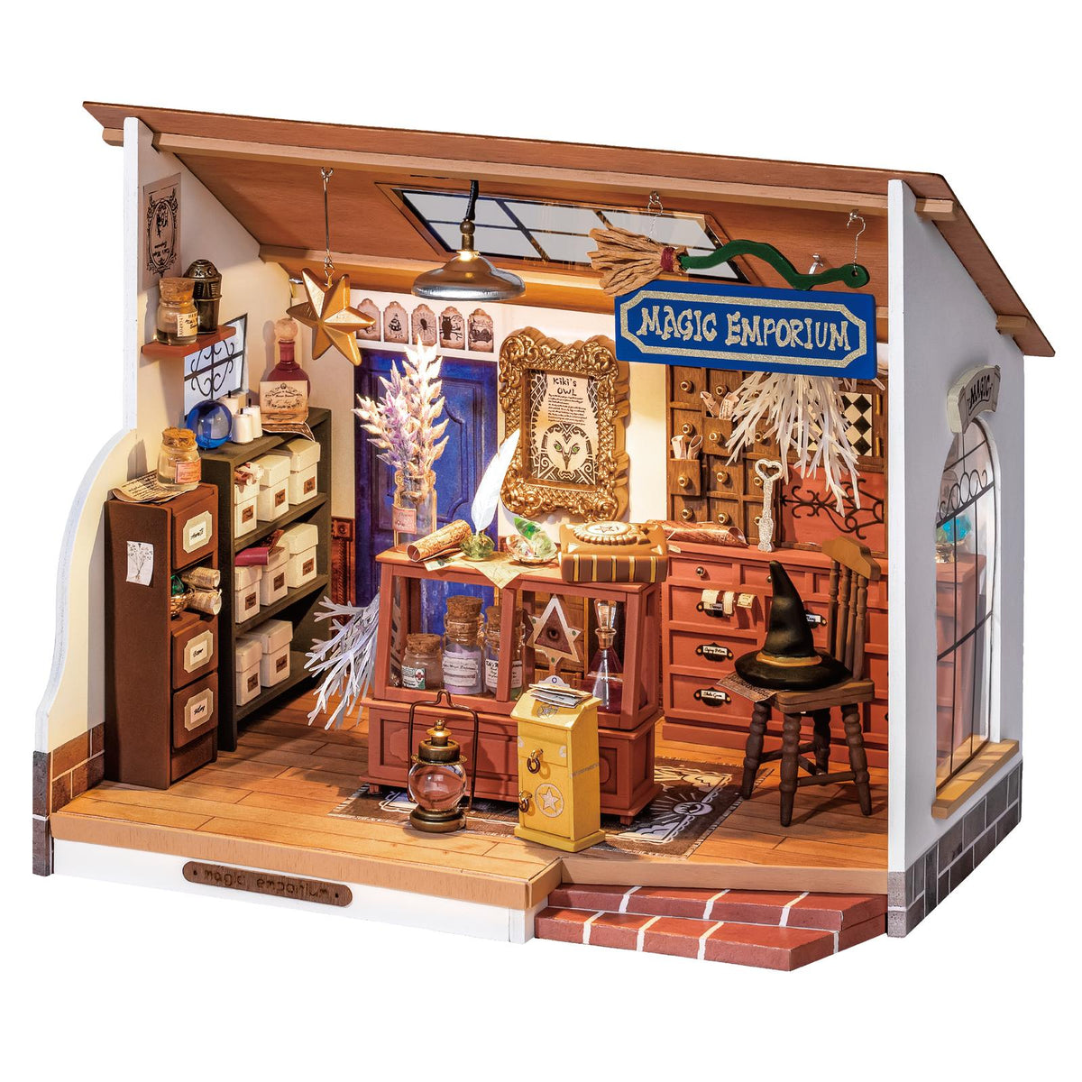 Zauberladen Bausatz Kiki's Magic Emporium mit LED-Beleuchtung im Dunkeln