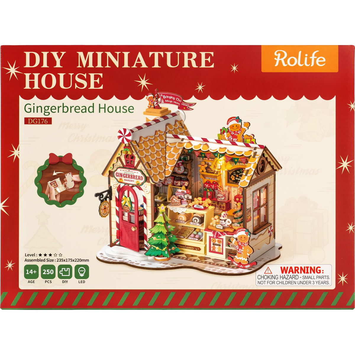 Rolife Lebkuchenhaus Bausatz: Regal mit Marmeladengläsern und Schokoladentafeln