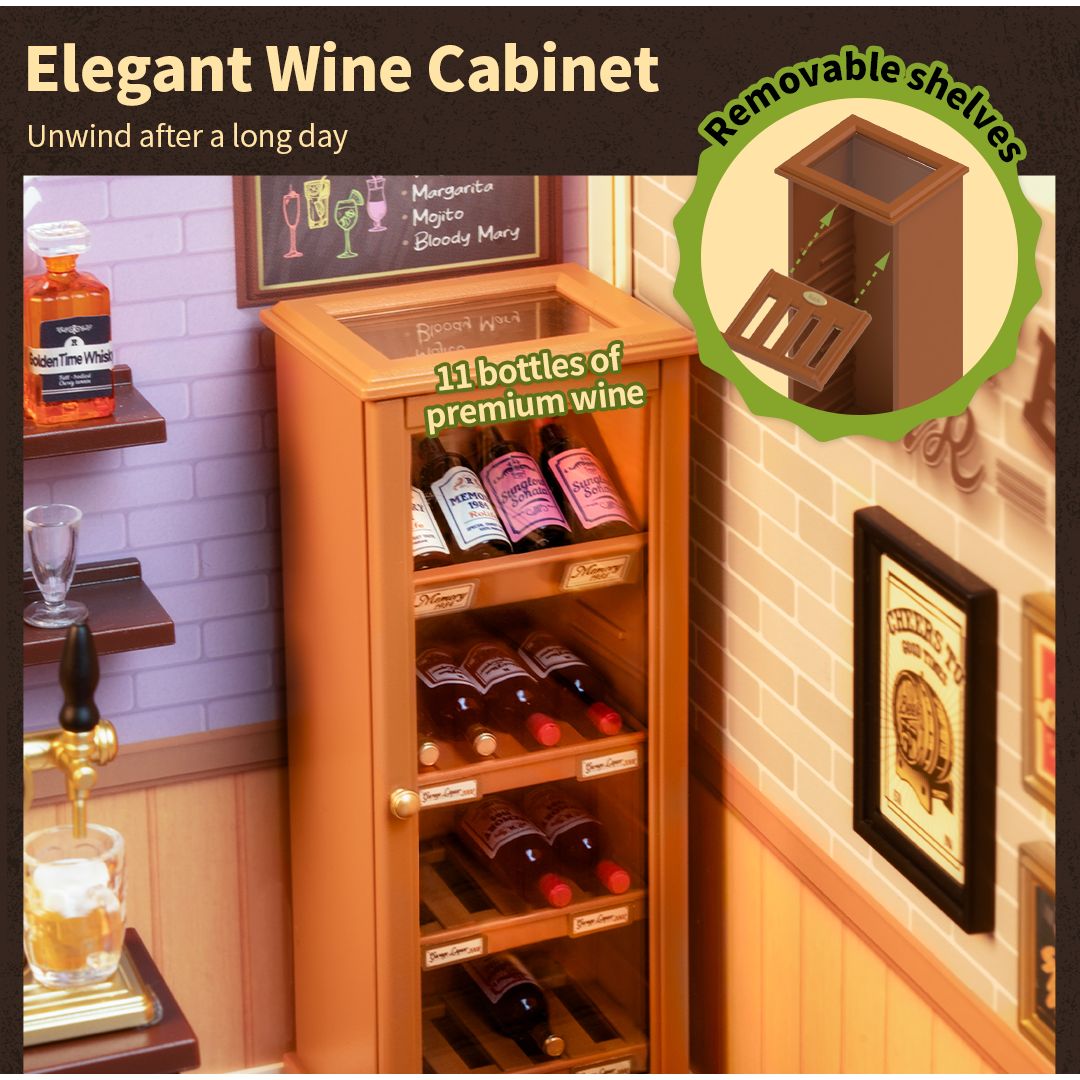 Miniaturhaus Geschenk: Leisurely Cheers Bar von Rolife, 142 Teile