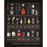 Shaker, Limettenscheiben und Getränke an der Mini-Bar Leisurely Cheers Bar