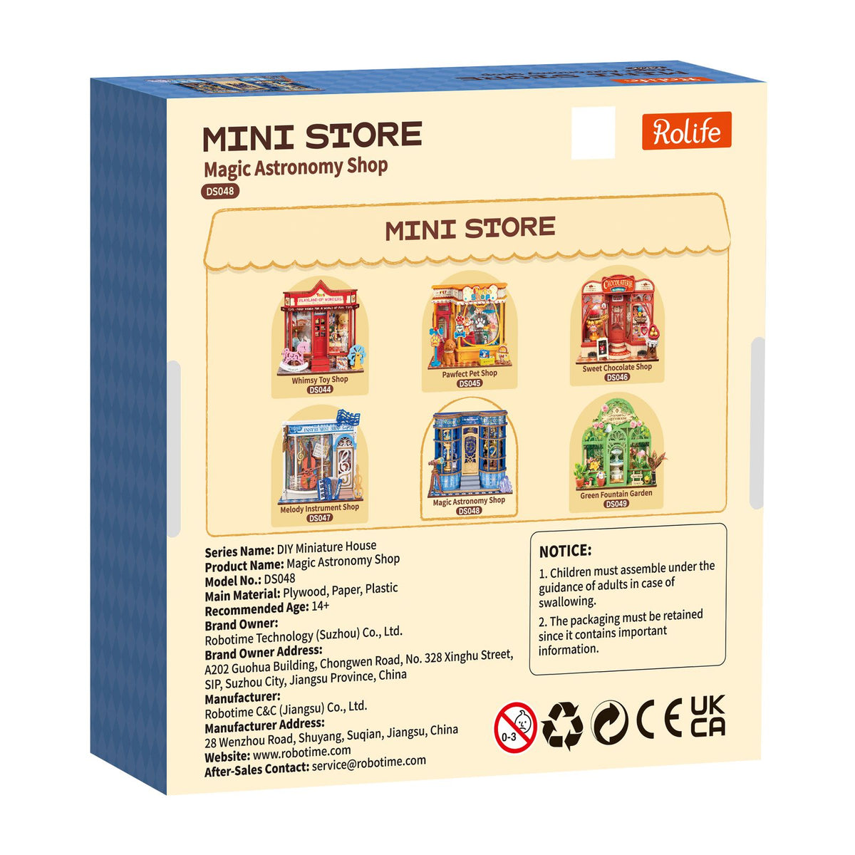 Rolife Mini Store Magic Astronomy Shop als Deko für Regal und Schreibtisch