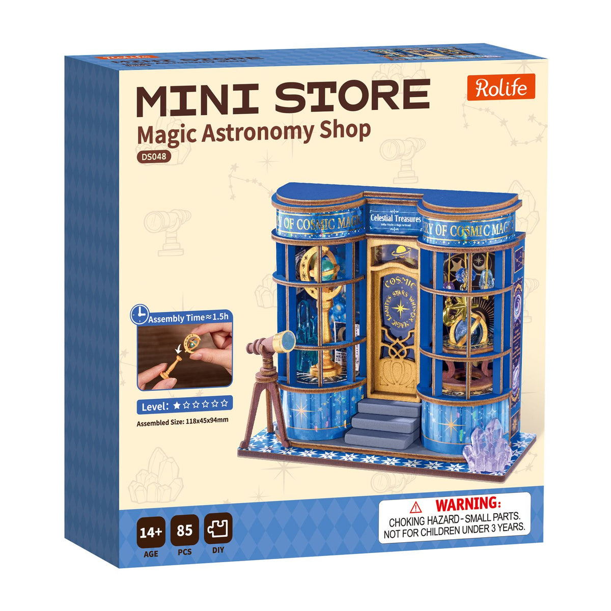 Miniaturladen Bausatz Rolife DS048 mit 85 Teilen, ohne Kleber zusammensteckbar