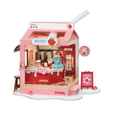 Rolife DIY Miniaturhaus Strawberry Milkbox DS034 – rosa Milchladen in Form einer Milchtüte
