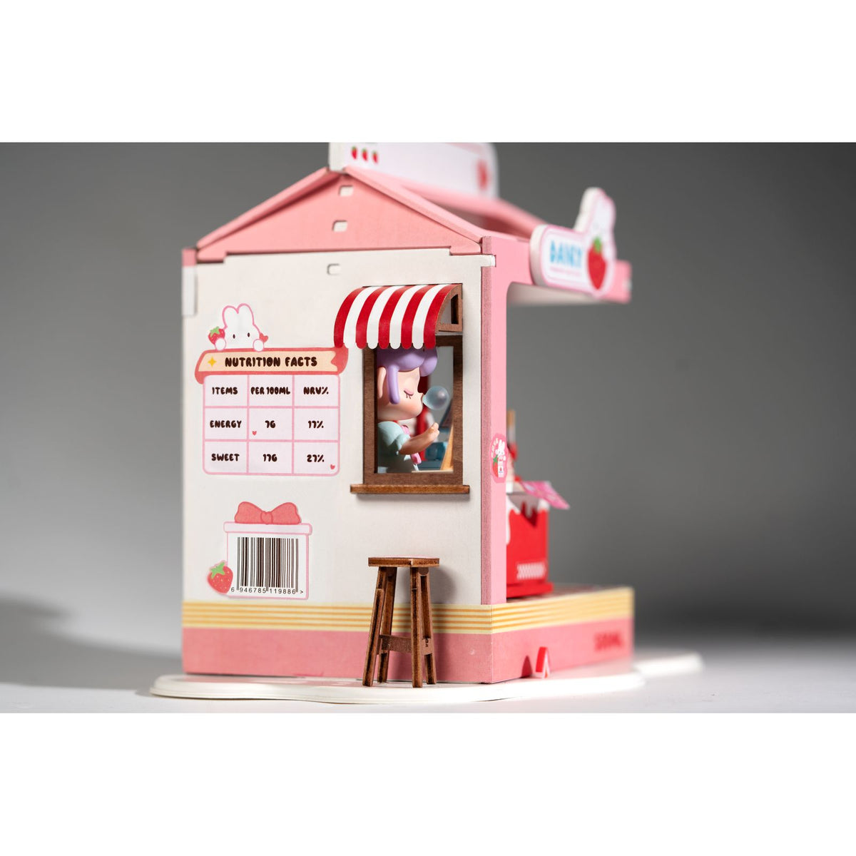 Kinder-Bastelset Rolife Strawberry Milkbox – Teile zum Zusammenstecken ohne Kleber