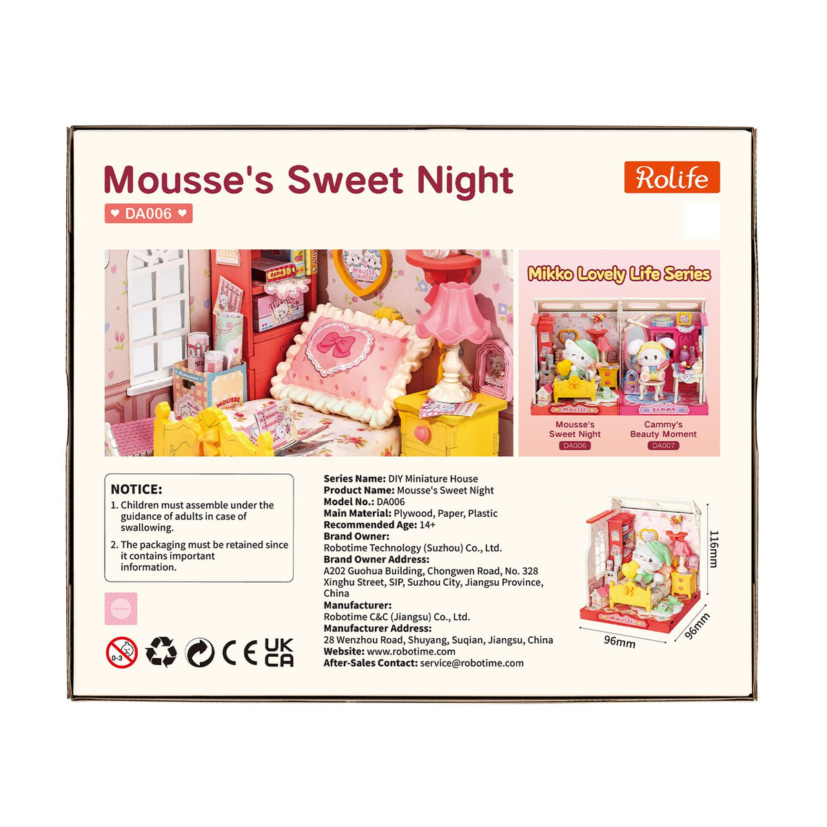 Rolife Mousse Sweet Night Holzbausatz ohne Kleber aus 106 Teilen, ab 14 Jahren