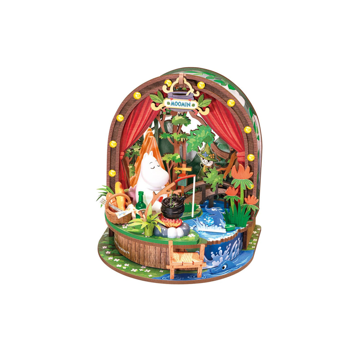 Rolife DIY Miniaturhaus Moomintroll's Forest Camp DA010 – fertige Mumin-Campingszene