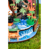 Moomintroll's Forest Camp als Deko im Regal – Miniaturhaus Bausatz von Rolife