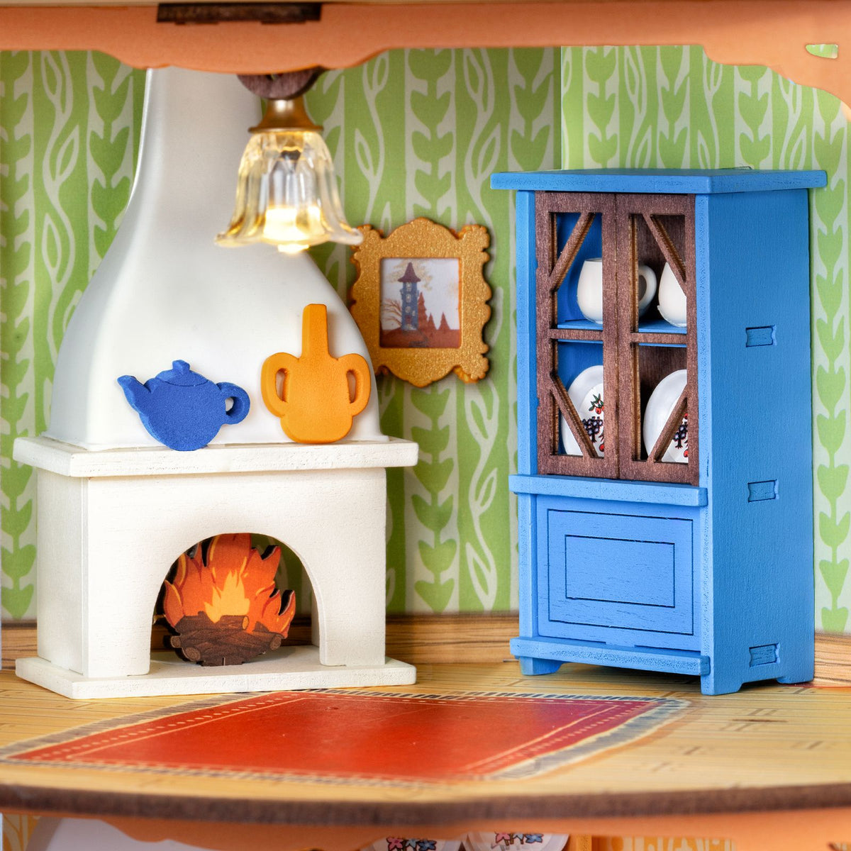 Figuren Moominpappa, Moominmamma, Moomintroll und Little My