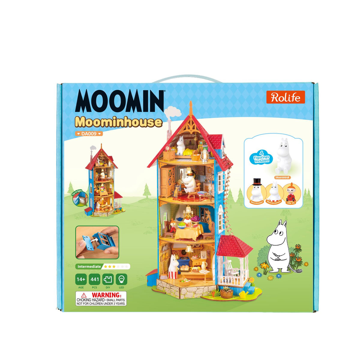 Rolife Miniaturhaus Moominhouse mit Veranda und kleiner Treppe