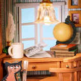 Schlafzimmer und Leiter im Dachgeschoss des Mumin Haus Bausatzes